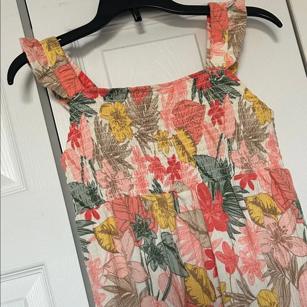 Girls Floral Carters Smocked Maxi-dress Size 7